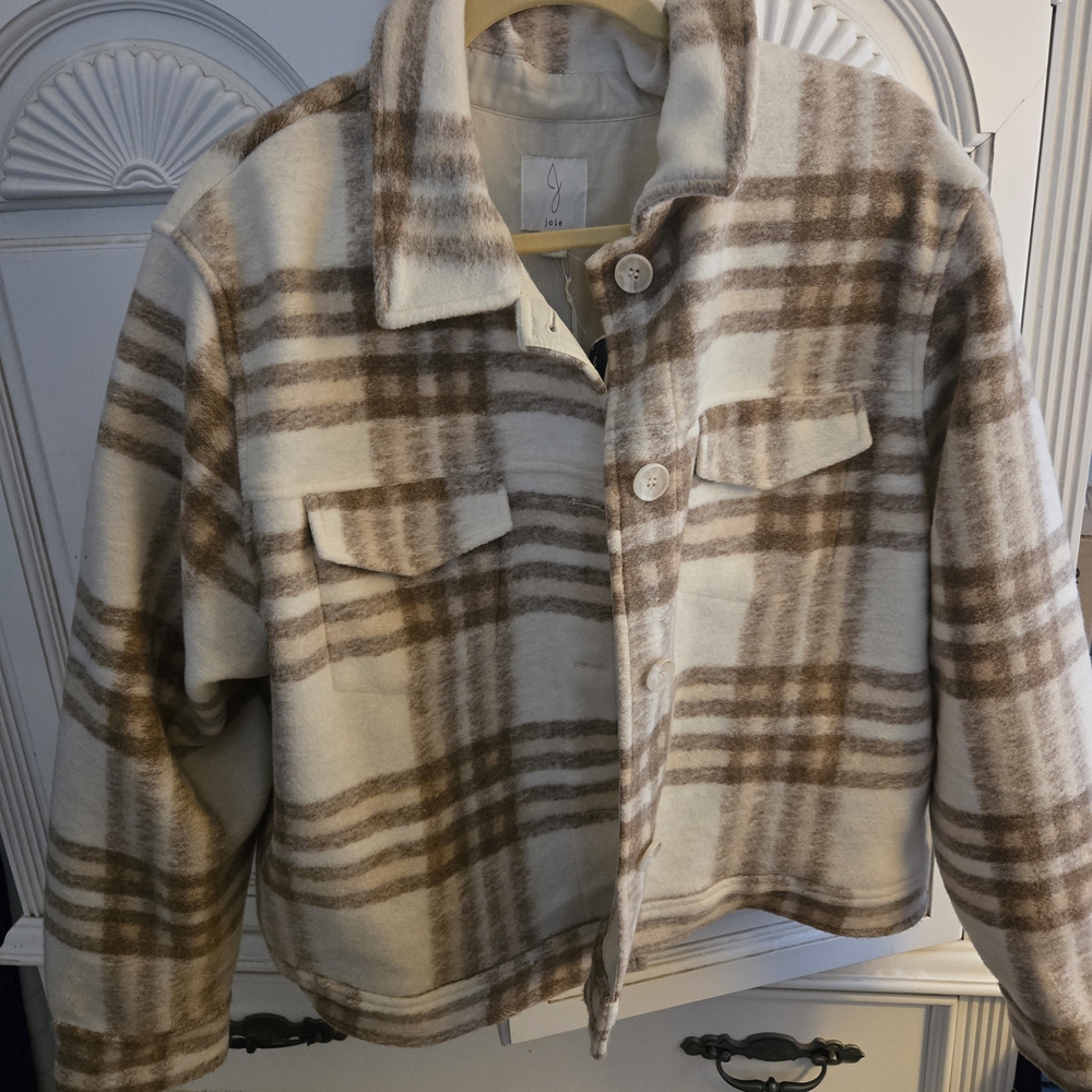 Plaid Button-Up Jacket - image 1